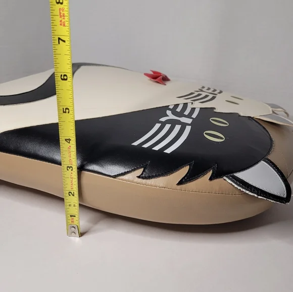 Twin Kitties Vintage Cushion Black and White Cats Red Bow Zipper Closure - Picture 10 of 11